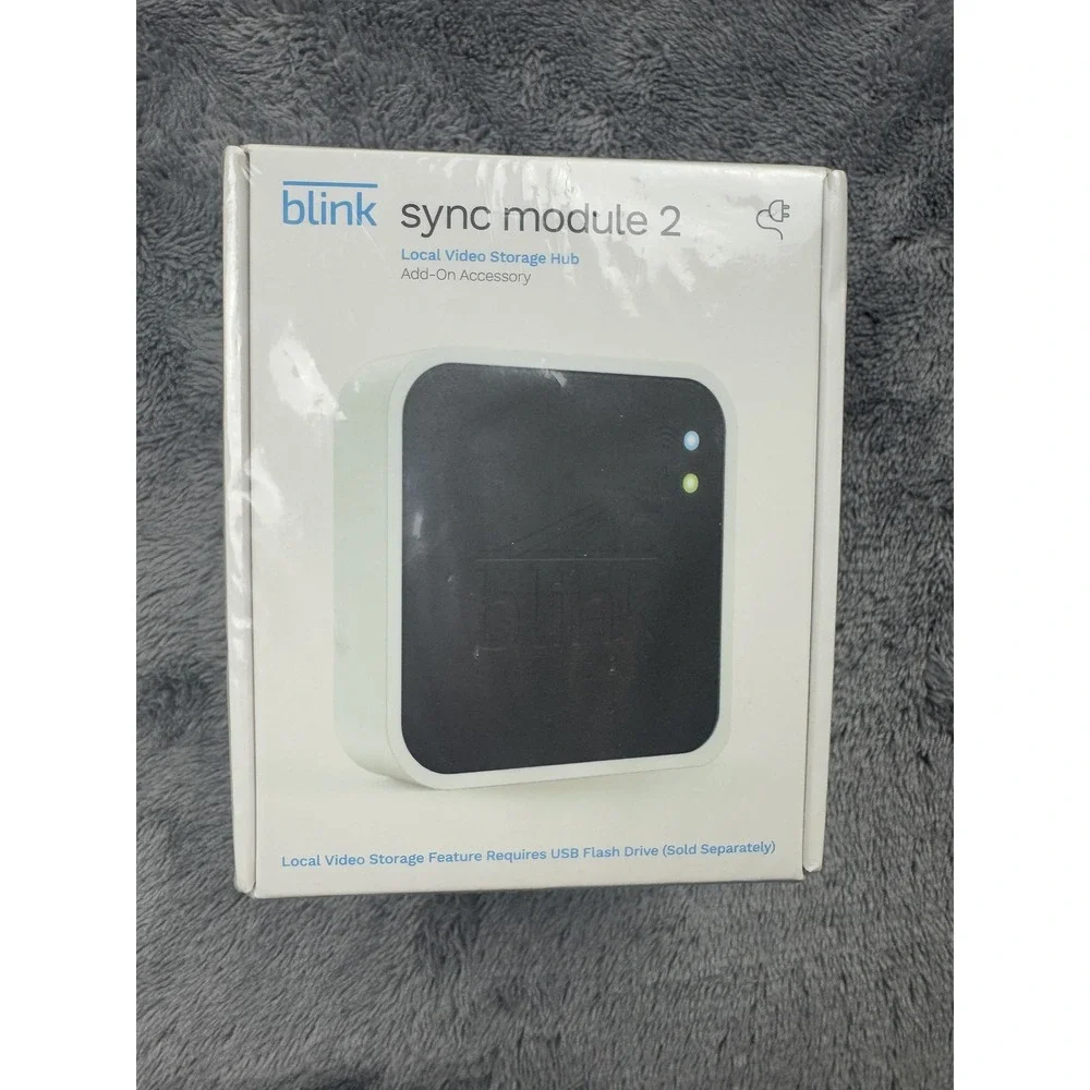 Blink Mini Indoor Smart Security Camera & Sync Module 2 Bundle White 1080p HD